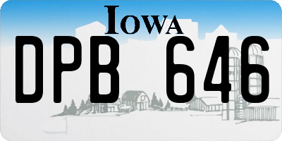 IA license plate DPB646