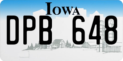 IA license plate DPB648