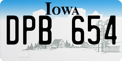 IA license plate DPB654