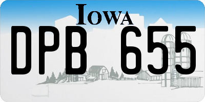 IA license plate DPB655