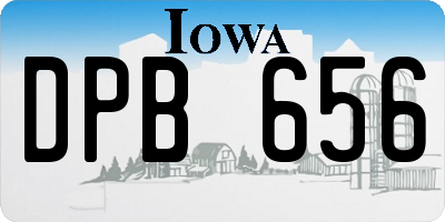 IA license plate DPB656