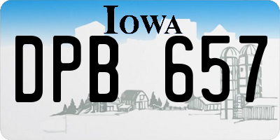 IA license plate DPB657