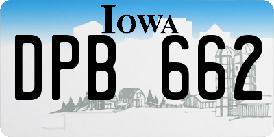 IA license plate DPB662