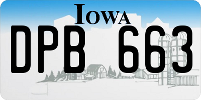 IA license plate DPB663