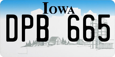 IA license plate DPB665