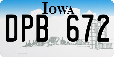 IA license plate DPB672