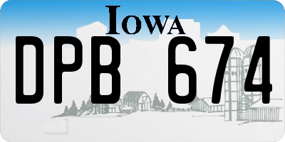 IA license plate DPB674