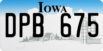IA license plate DPB675