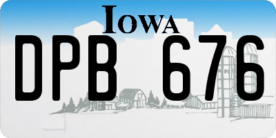 IA license plate DPB676