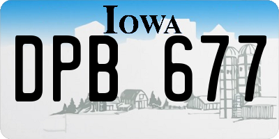 IA license plate DPB677