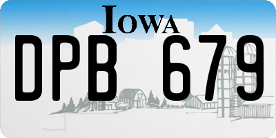 IA license plate DPB679