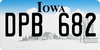 IA license plate DPB682