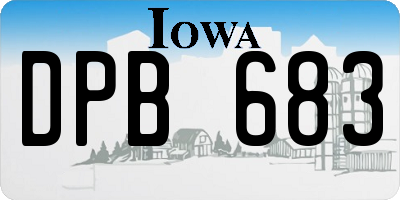 IA license plate DPB683