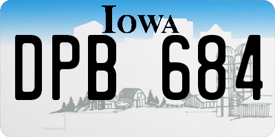 IA license plate DPB684