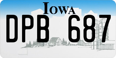 IA license plate DPB687