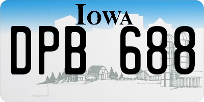 IA license plate DPB688