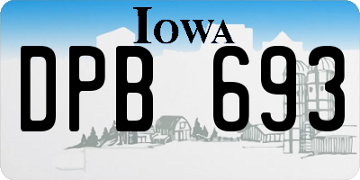 IA license plate DPB693