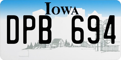 IA license plate DPB694