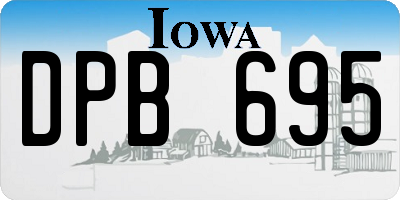 IA license plate DPB695