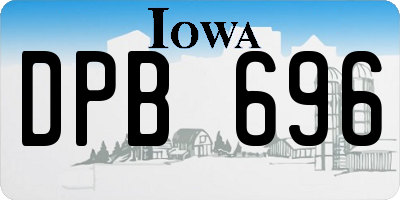 IA license plate DPB696