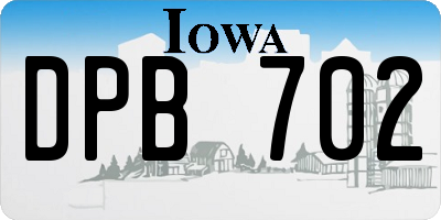 IA license plate DPB702