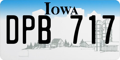 IA license plate DPB717