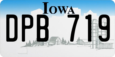 IA license plate DPB719