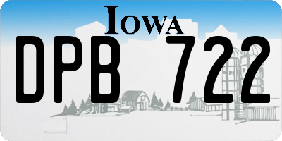 IA license plate DPB722