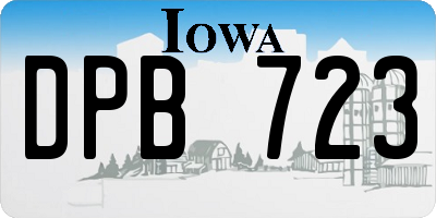IA license plate DPB723