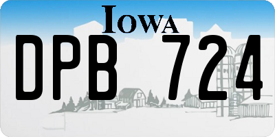 IA license plate DPB724