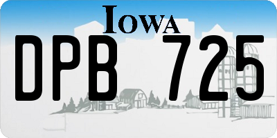 IA license plate DPB725