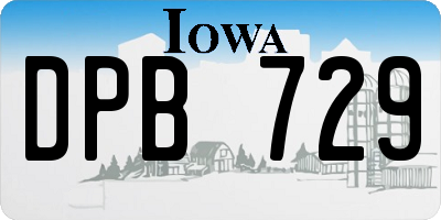 IA license plate DPB729