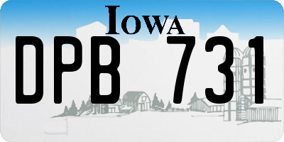 IA license plate DPB731