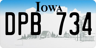 IA license plate DPB734