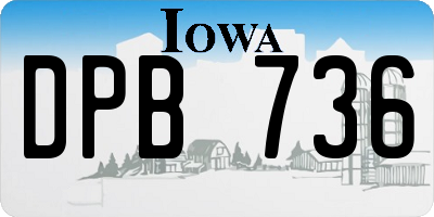IA license plate DPB736
