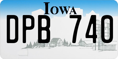 IA license plate DPB740