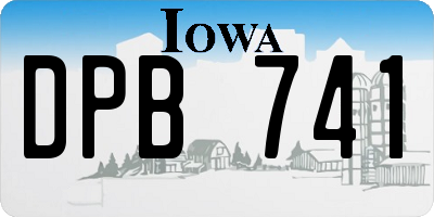 IA license plate DPB741
