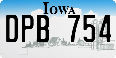 IA license plate DPB754