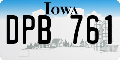 IA license plate DPB761