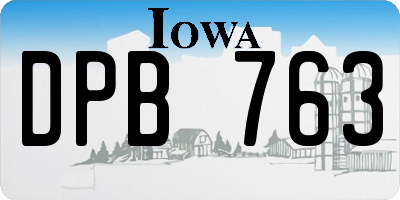 IA license plate DPB763