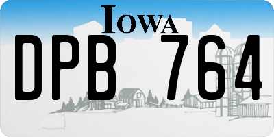 IA license plate DPB764