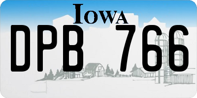IA license plate DPB766