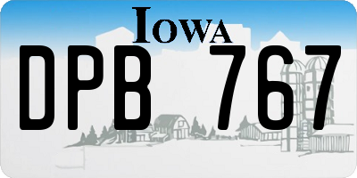 IA license plate DPB767