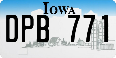IA license plate DPB771