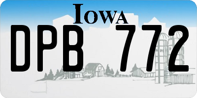 IA license plate DPB772