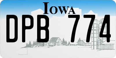 IA license plate DPB774