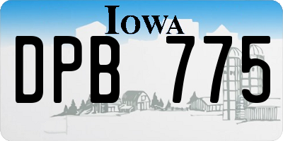 IA license plate DPB775