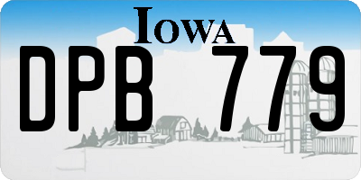 IA license plate DPB779