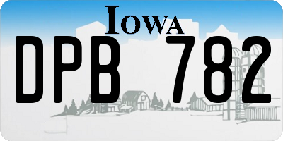 IA license plate DPB782