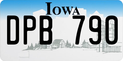 IA license plate DPB790